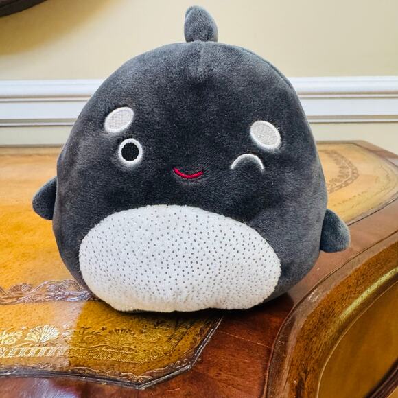 Kai the Black Orca Whale Squishmallows Stuffed 5" Plush Kellytoy NEW - Picture 1 of 6